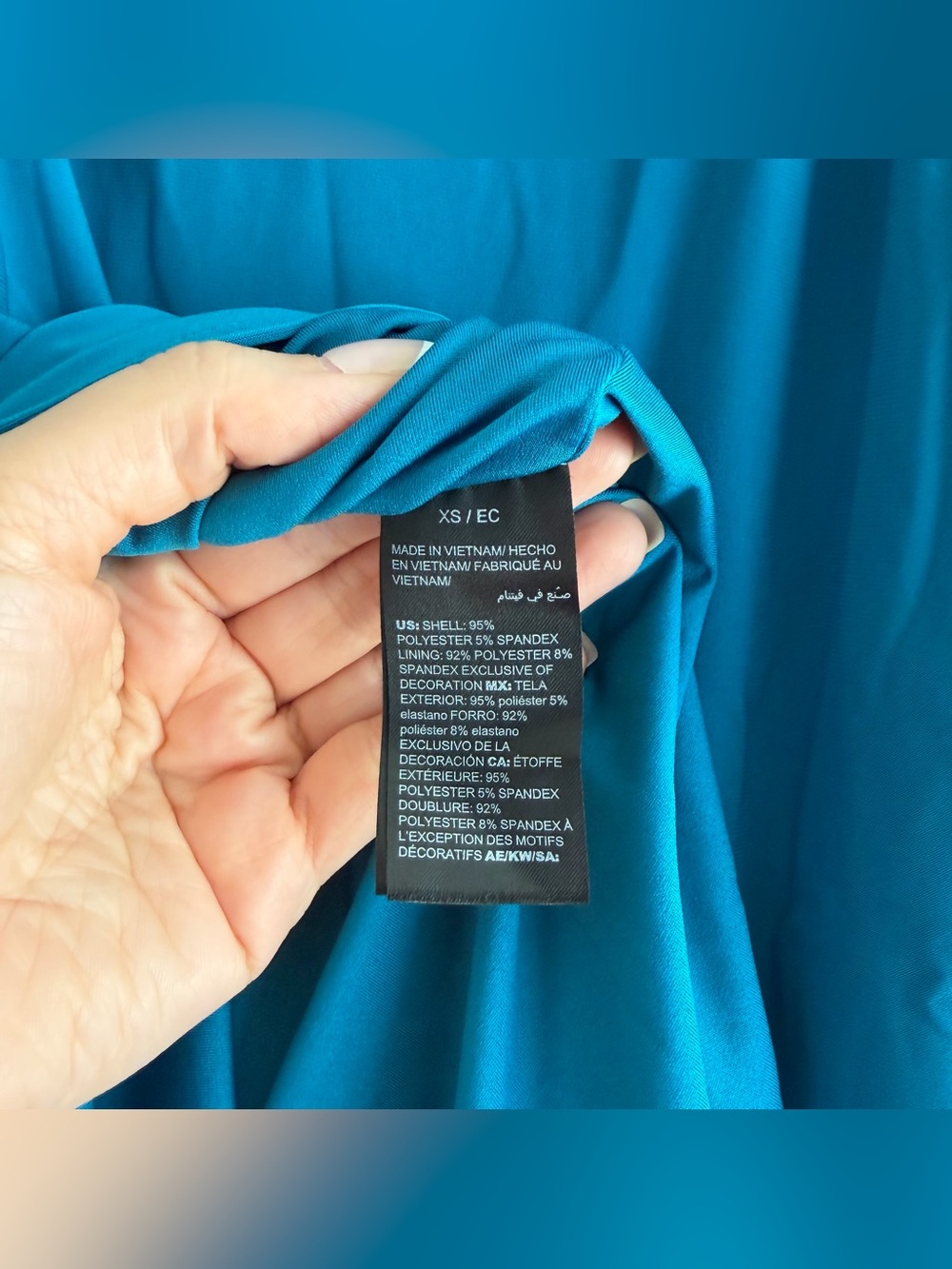 White House Black Market Bright Blue Halter Neck Sleeveless Blouse - Picture 5 of 5